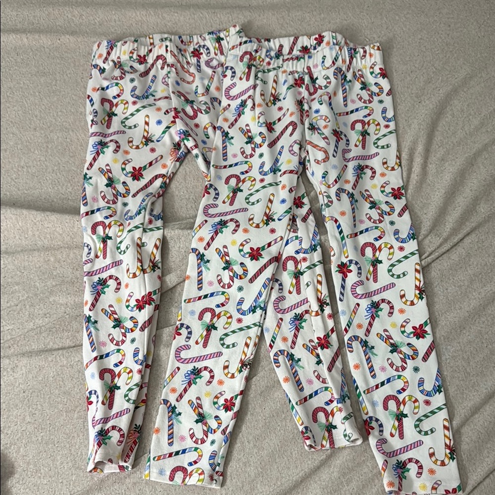 Colorful Candy Cane Print leggings Pants